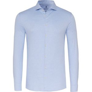 Desoto Essential Overhemd Hai Piqué Strepen Blauw - Maat 48 - Heren - Overhemden Casual