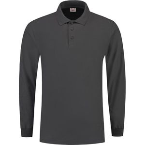 Tricorp Poloshirt lange mouw - Casual - 201009 - Donkergrijs - maat XL