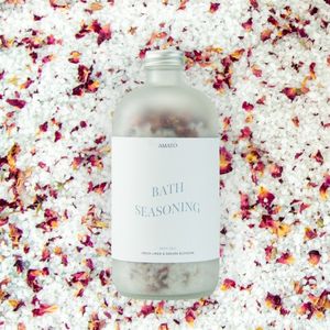 Badzout 'bath seasoning' - Jasmijn & rozen - 500 ml - Parfum - De Beste Mama - Omdat je het verdient - De Liefste Mama - Cadeauset - Moederdag - Geschenk - Cadeau - Zen - Zelfliefde - Moment van Rust - Me-time - Badkamer - Geschenk - Set - Cadeau