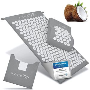 Acupressuurmat met kussen voor spanningsverlichting en circulatiebevordering - inclusief draagtas - set met acupressuurmat en kussen massage matras