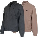 2-Pack Donnay - Sweater zonder capuchon (Bryan) - Sportvest - Heren - Charcoal-marl/Taupe-grey (727) - maat S