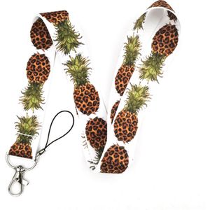 Travel Cords - Keycord Ananas - stevig lanyard - sleutelhanger - sleutelkoord - met telefoonkoord - sleutels