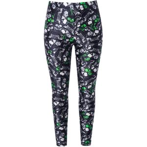 Angel of Style - Dames - Legging slim fit doodshoofd - Zwart - Maat 42