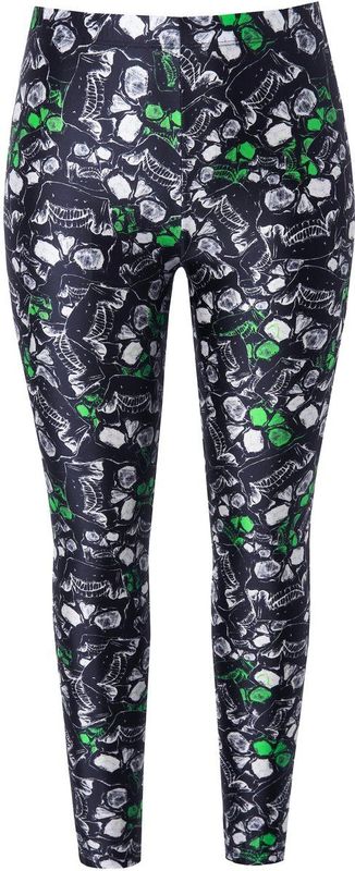 Angel of Style Angel of Style - Dames - Legging slim fit doodshoofd - Zwart - Maat 42