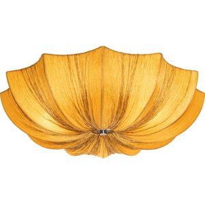 QAZQA plu - Design Plafondlamp - 3 lichts - Ø 52 cm - Goud/messing - Woonkamer | Slaapkamer | Keuken
