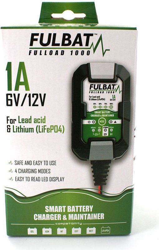 Fulbat - Fulload 1000 - Acculader - 6V/12V - Automatisch - Plug and Play