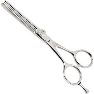 DZ Professionele Kappersschaar – Uitdunschaar – Coupeschaar – Effileerschaar- Classic Design – 27 Tands - 14 cm. Blauwe Pasringen.