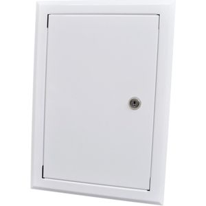 Entreedeur DR-2 25x30cm Wit met Sleutel - Metaal