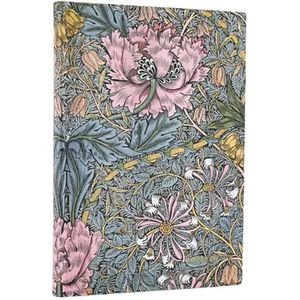 Paperblanks agenda 2025-2026 18mnd midi hor flexi pink honeysuckle 7d2p 13x18cm