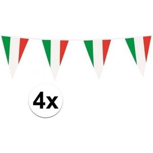 4x Vlaggenlijnen Italie 10 meter