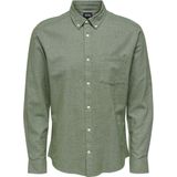 ONLY & SONS ONSNIKO LIFE LS MELANGE SHIRT NOOS Heren Overhemd - Maat L