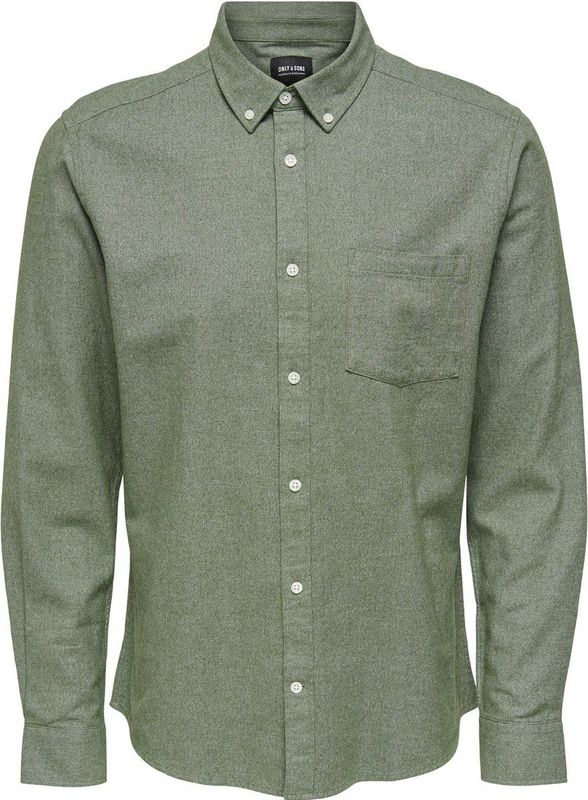 ONLY & SONS ONSNIKO LIFE LS MELANGE SHIRT NOOS Heren Overhemd - Maat L