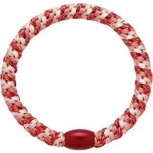 Yehwang - Haarelastiek - Knekkie - Met kraal - Rood - wit - roze
