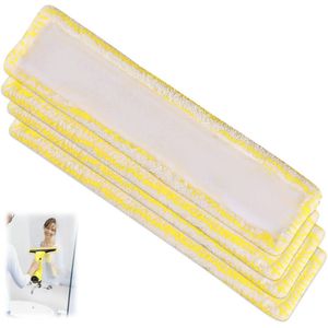 Reservemicrovezel Wisserovertrek voor Raamzuiger - 4 Stuks - Wasbare en Herbruikbare Pads voor Effectieve Reiniging