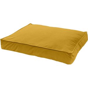 Woefwoef hondenkussen lounge velvet geel (80X55 CM)