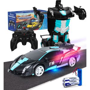 Huntex RC Transformerende Auto/Robot - Lamborghini FM - Zwart/Groen