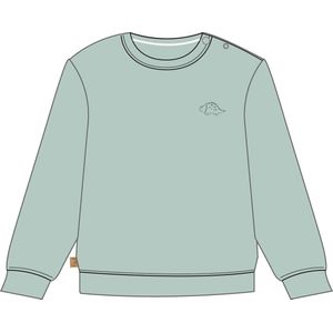 Frogs and Dogs - Dino Buddy Trui Effen | Cloud Blue - Katoen - Maat 74