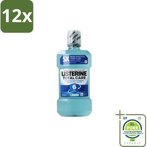 Listerine – Mondwater – Total Care – Bescherming tegen tandsteen – 500 ml - Voordeelverpakking - 12 stuks - Mondwater - Tandsteen