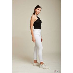 Broek Toxik3 5 button slim fit wit