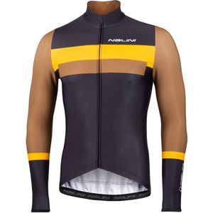 Nalini - Heren - Fietsshirt - Lange mouwen - Wielrenshirt - Najaar - Winter - STELVIO LS JERSEY - BLACK/GREEN CUMIN - M