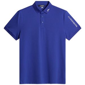 J.lindeberg Tour Tech Korte Mouw Poloshirt Blauw S Man