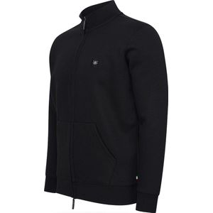 Cappuccino Italia - Heren Sweaters Fleece Zip Jack - Zwart - Maat XL