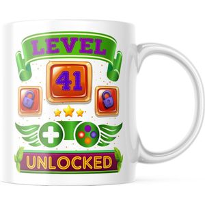 Verjaardag Mok level 41 unlocked | Verjaardag cadeau | Grappige Cadeaus | Koffiemok | Koffiebeker | Theemok | Theebeker