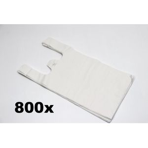 400 x Plastic tas met uitgestanste handgreep 35 x 44 2 x 4 cm., Groen - Shop Supplies
