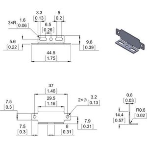 Bracket Pair for Sharp GP2Y0A02, GP2Y0A21, and GP2Y0A41 Pololu 2678