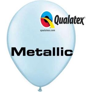 Qualatex Ballonnen Metallic Lichtblauw 30 cm 100 stuks