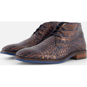 Vertice Croco Veterschoenen cognac Leer - Maat 41