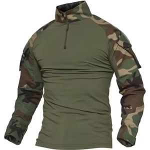 Camouflage Trui - Leger - Groen - Heren - Shirt lange Mouwen - Sweater