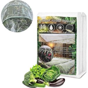 Tuinnet insecten- en vogelbeschermingsnet | Moestuin broeikas fruit bloemen | Zacht fijnmazig | Ideaal voor tuinplanten | Wit (3 x 6 m) .