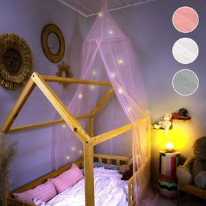 lilimaus Hemelbed - Kinderkamer Baldakijn met Lichtgevende Sterren - in Geschenkdoos - Perfect voor Babybed, Kinderbed & Knuffelhoek - Meisjes & Jongens - Muggennet Babybed Hemel
