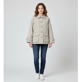 ECOALFvoor vrouwen. MCWGAJKBORNA0042W25-994 Jas Bornas beige (XS), Casual, Gerecycled polyester, Duurzaam