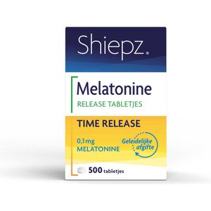 Shiepz Melatonine Time Release 0,1 mg - Geleidelijke afgifte - 500 tabletten