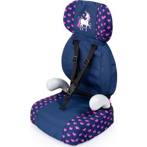 Bayer - Autostoeltje Deluxe Car Seat voor poppen - Blauw met eenhoorn (67554AA)