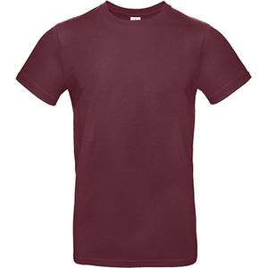 2-Pack herenshirt 'E190' met ronde hals B&C Collectie Burgundy maat XS