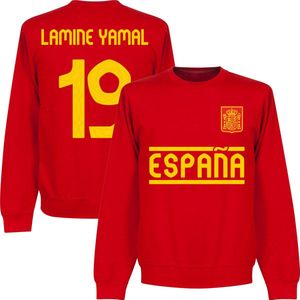 Spanje Lamine Yamal 19 Team Sweater - Rood - Kinderen - 140