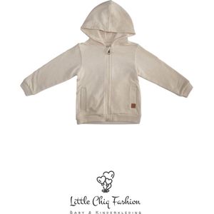 Little Chiq beige baby vest | Steekzakken & capuchon | Zacht katoen | Unisex | 0-24 maanden