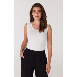 Jansen Amsterdam Dames Top Wit Nance 2W Tank Top off white