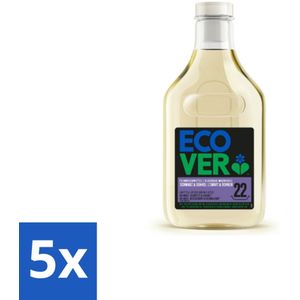 Ecover - Vloeibaar wasmiddel - Zwart & Donker - 1 liter - 22 wasbeurten - Bulkverpakking - 5 stuks
