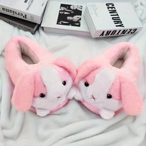 Grappige pantoffels | Roze Konijnen sloffen | One size fits all maat 36 t/m 44 voor Kinderen, Dames en Heren | Pantoffel dierensloffen | Pluche dierenpantoffels | zachte binnenschoenen | Sloffen en Pantoffels maat 36, 37, 38, 39, 40, 41, 42, 43, 44