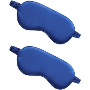 Set van 2 instelbare slaapmaskers voor heren en dames - blauwe slaapbril voor ademend reizen