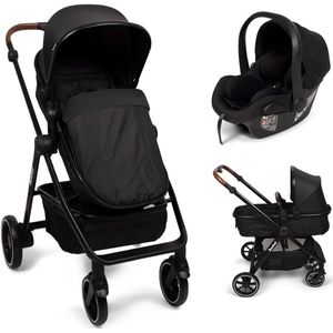 Baninni 3-in-1 Multi Standen Kinderwagen met Autostoel Adria Zwart