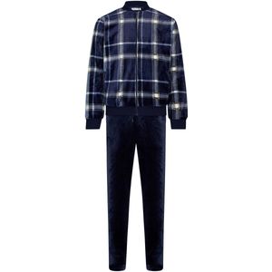 Pastunette - Huispak - Navy Check - Fleece - Blauw - Geruit - Maat M