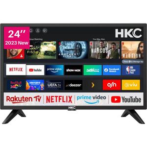 HKC NHV24H3 - Smart TV - 24 Inch - Wifi - Triple Tuner DVB-T2 / S2 / C
