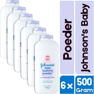 Johnson's Babypoeder | 6 x 500 Gram | Talkpoeder | Aanbieding XXL voordeelverpakking | Poeder voor baby