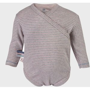 Kimono-bodysuit met lange mouwen voor baby's OrganicEra Organic Baby L/S Kimono body, gestreept