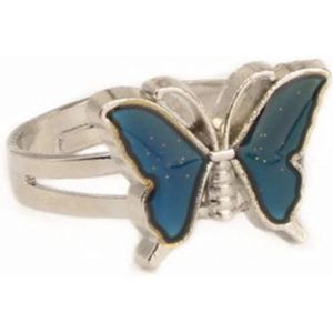 moodring Vlinder stemming ring - met sieradendoosje